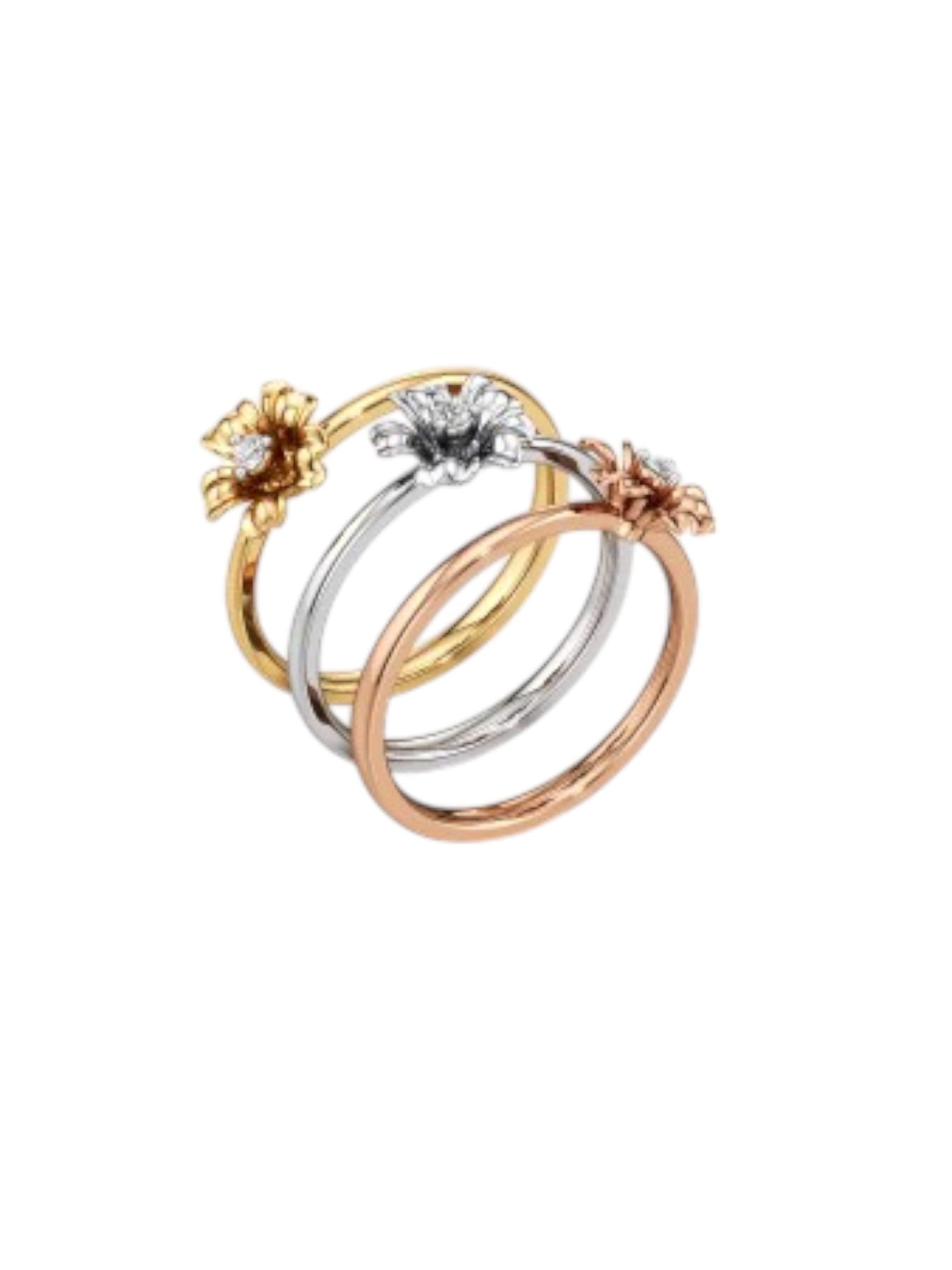 Trendy Silver, Gold, Rose Gold Plated CZ Stone Light Weight Ring For Women By Kesardeep
